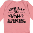 thumbnail image 4 of Inktastic Officially The World's Greatest Big Brother Boys Long Sleeve Baby Bodysuit, 4 of 5