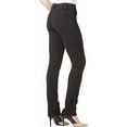 thumbnail image 4 of Fishers Finery Women's Ponte Stretch Slim Straight Leg Dress Pant - Wear to Work Pull On Mid Rise, Yoga Legging Comfort (Black, L), 4 of 5