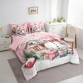 thumbnail image 3 of jejeloiu Cartoon Snowmen Bedding Comforter Set 7-Piece,Xmas Gifts King Bedding Sets,Merry Christmas Bed Sheets For Teens,Ultra Soft Home Decor Reversible, 3 of 8