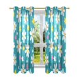 thumbnail image 7 of Yayeee Window Curtains Light Filtering 63"x42" Grommet Panel Pair Home Living Room Decor, Small Daisy, 7 of 7