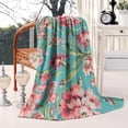 thumbnail image 4 of Pioneer Flower Floral Print Pattern Blanket,Comfortable Soft Flannel Throw Blanket,All Season,Warm Lightweight Blankets for Sofa Bed Couch Living Room Chair,50"x60", 4 of 4
