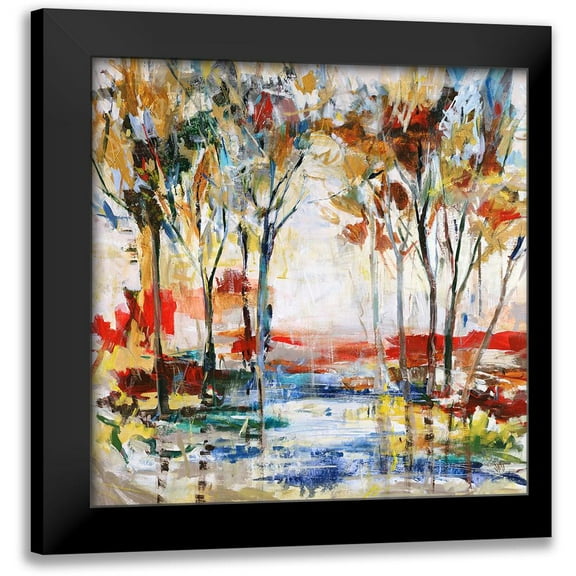 Maas, Jodi 12x12 Black Modern Framed Museum Art Print Titled - Red Cliff Grove