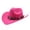Hot Pink, variant on Unisex Rivet Trim Felt Cowboy Hat Tibetan Style Western Jazz Fedora Winter Outdoor Hat Brown