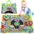 thumbnail image 2 of BJBSJSZ Soft Car Toys for 1 Year Old Boy Girl with Playmat Storage Bag - Baby Toys 6 to 12 Months - Infant Baby Toys 12-18 Months Toddler Toys Age 1-2 - 1st Birthday Gifts 1 2 3 Years Old Baby, 2 of 5