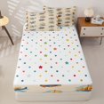 thumbnail image 4 of Castle Fairy Vintage Vehicle Zipper Twin Comforter Sets with Fitted Sheet and 2 Pillowcases for Boys,Airplane Pattern Zipper Bedding Set for Bedroom,Blue Orange,4-Piece,Reversible, 4 of 6
