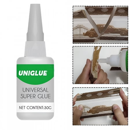 BANIRO 30ml Super Glue Universal Instant Adhesive Liquid for Plastic Resin Ceramic Metal Glass Wood Waterproof Strong Bonding Glue with Precision Nozzle