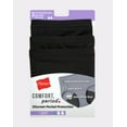 thumbnail image 6 of Hanes Comfort, Period. Women's Brief Underwear, Light Leaks, Black, 3-Pack 6, 6 of 7