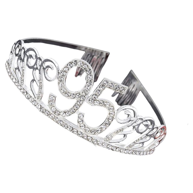 Sonducket Decoración de tocado de cumpleaños, accesorios de peluquería brillantes, adorno de corte de pelo, diadema de celebración para chicas Accesorio para el cabello noventa y cinco Sonducket AP011164-19