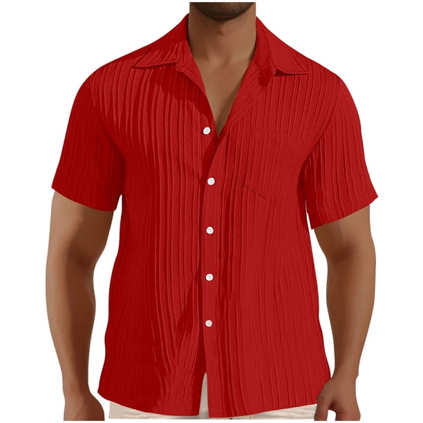 pstuiky camisetas de hombre, Camisa deportiva de color liso para hombre con solapa, manga corta, top/camisa con solapa ropa de hombre xxl