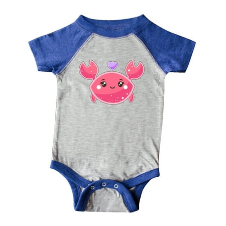 

Inktastic Cute Red Crab with Purple Heart Gift Baby Boy or Baby Girl Bodysuit