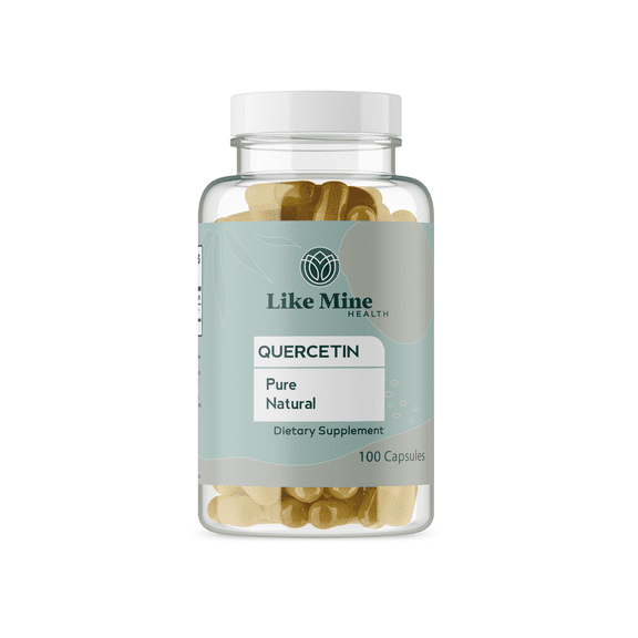 Like Mine Quercetin 100 Capsules, Pure & Natural, Single Ingredient, Dietary Supplement for Women