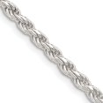 thumbnail image 2 of 925 Sterling Silver 3.2mm Rope Chain Twisted Link Necklace, 2 of 4