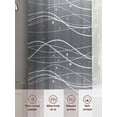 thumbnail image 5 of White Gray Ombre Sheer Curtains 72 Inch Length 2 Panels Set, Modern Abstract Striped Polka Dots Voile Window Treatment Rod Pocket Curtains Sheers Drapes for Bedroom/Living Room/Kitchen 52"x72"x2, 5 of 7