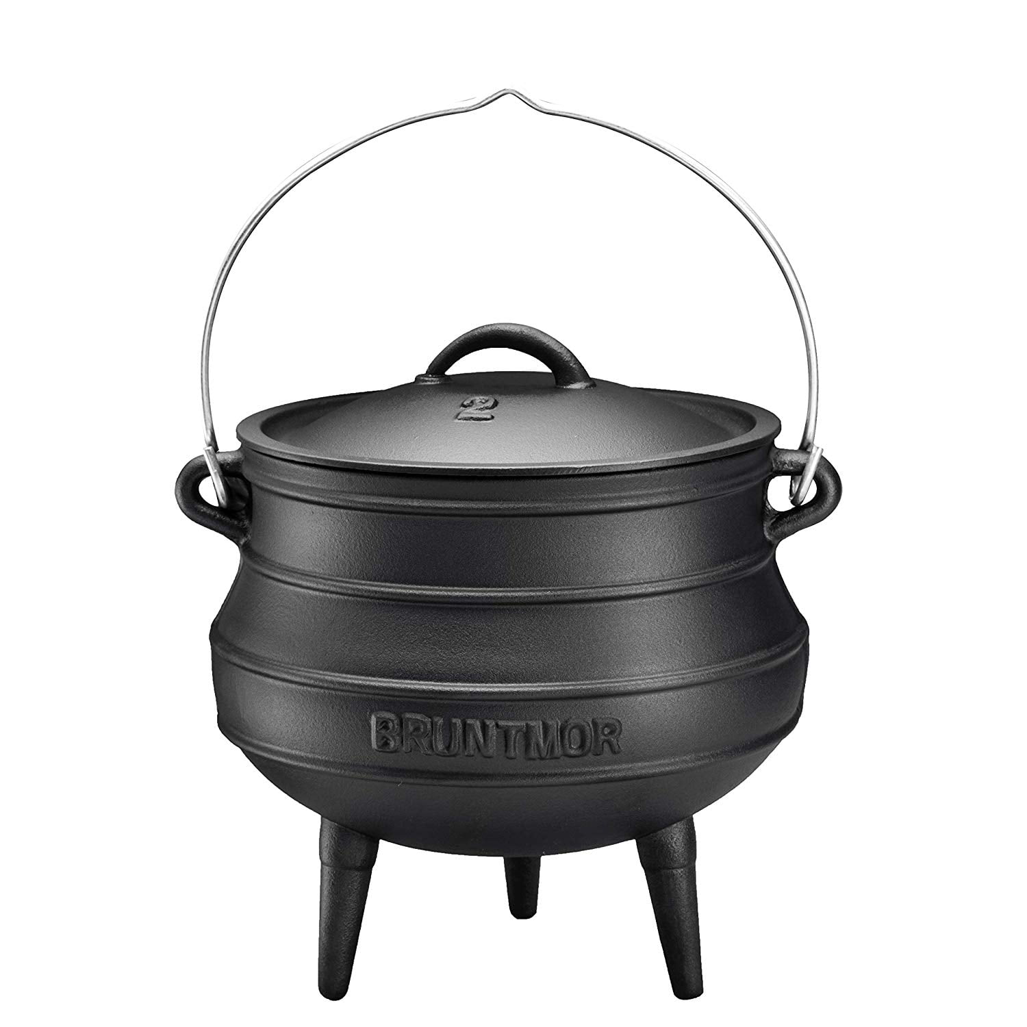 Bruntmor PreSeasoned Cast Iron Potjie African Pot 7Quart