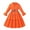 Orange, variant on Jalioing Long Sleeve Maxi Dress for Big Girls Fashion Crew Neck Solid Color A Line Long Dress 8-13 Years
