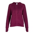 thumbnail image 2 of Athletic Works Women's and Women's Plus ButterCore Zip-Up Hoodie, Sizes XS-4X, 2 of 4