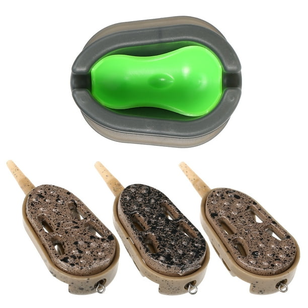 Inline Method Feeders Set with Quick Release Moulds for Carp