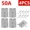 Grey 50A, variant on 4Pcs Anderson 50A/120A Quick Connect Plug Kit - Silver Plated Copper Connector for 12-36V Winch/ATV/Trailer Wiring