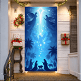 thumbnail image 3 of Religious Design Christmas Nativity Scene Decorative Banner for Holiday Event Indoor Decoration, 3 of 9