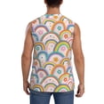 thumbnail image 4 of Fotbe Rainbow Flowers Men's Camiseta sin Mangas Estampada para Hombres, Playera Casual para Gimnasio, Entrenamiento, Playa-X-Large, 4 of 7