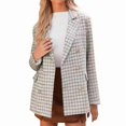 thumbnail image 5 of Sakmal Gray Blazer Women Plus Size Suit Jacket Long Sleeve Trendy Womens Blazer XL, 5 of 5