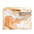 thumbnail image 2 of Orange Marble Storage Basket Foldable Laundry Basket Shelf Kids Toy Storage Container Organizer with Handles, 2 of 7
