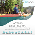 thumbnail image 6 of FITKICKS Folding Cap Comfortable Adjustable Ball Cap UPF 50+ Sun Cap, Red (Unisex), 6 of 7
