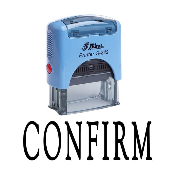 CONFIRM Self Inking Rubber Stamp Custom Shiny Office Stationary Stamp