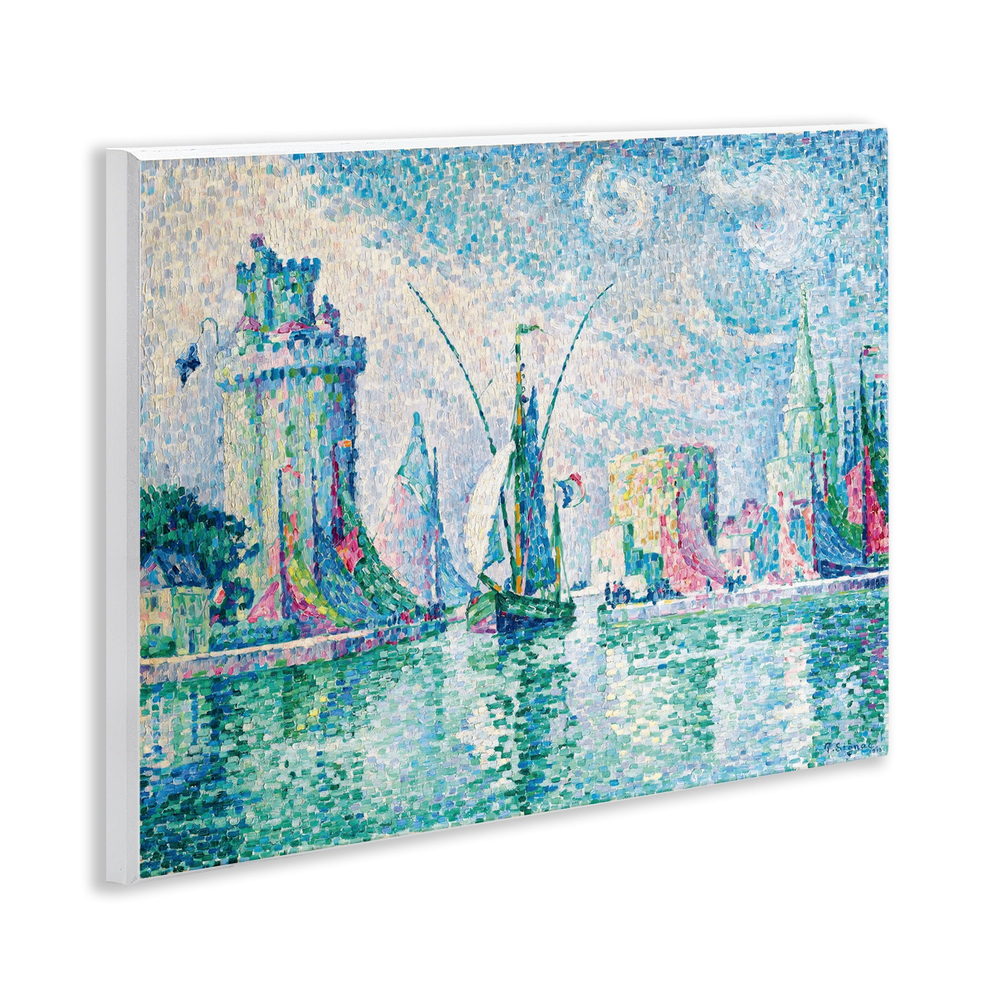 Stupell Industries La Rochelle Classical Signac Transportation Painting Unframed Art Print Wall Art, 14 x 11