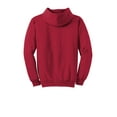 thumbnail image 5 of Port & Company PC90ZH Essential Fleece Full-Zip Hooded Sweatshirt, Red, 3XL, 5 of 5