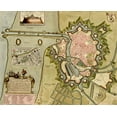 thumbnail image 2 of Beeck, Anna 24x20 Black Ornate Wood Framed with Double Matting Museum Art Print Titled - Survey of London Westminster and Southwark 1700, 2 of 4