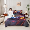 thumbnail image 4 of Castle Fairy Sport Car Full Size Comforter Sets for Adults,Speed Race Car Bedding Sets, 4 of 8