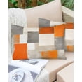 thumbnail image 6 of Burnt Orange Throw Pillow Covers, Grey Modern Abstract Art Oil Painting Geometric Soft Breathable Pillow Cases with Zipper for Sleeping, Toddler Pillowcases for Couch Bed Sofa Chair 12x20 Inches, 6 of 6