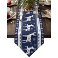 thumbnail image 1 of Christmas Snowflake Elk Table Runner Christmas Dinner Party Table Runners Wedding Table Decorations Tablecloth, 1 of 4