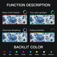 thumbnail image 5 of Blue Ink Flower RGB Gaming Mouse Pad Large Keyboard Mat Rubber Base 13 Light Modes, 5 of 6