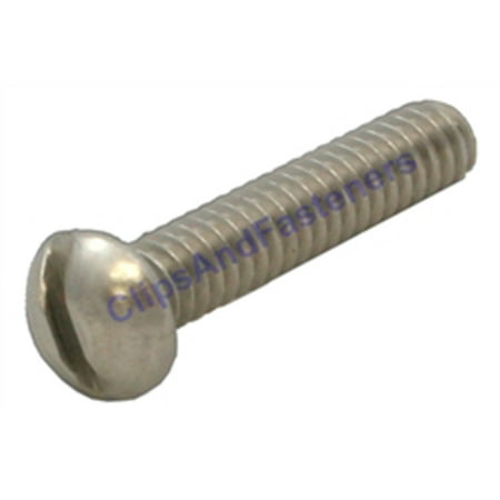 

AMZ Clips And Fasteners 50 10-32 X1-1/2 Slotted Rd Hd Mach Screw 18-8 Stainless