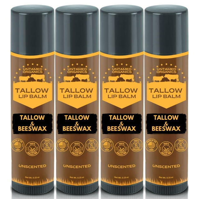 Bálsamo labial Untamed Organics Pure Tallow 100% carne de res alimentada con pasto