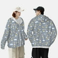 thumbnail image 6 of Fotbe Sleep Rabbit Men's Women's UPF 50+ Sun Protection Jacket Hooded Cooling Shirt with Pockets Hiking Outdoor Performance-Small, 6 of 9