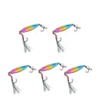 thumbnail image 2 of Señuelos de pesca duros Vib de Metal, 5 uds., 10g, cebos de pesca Jigging, cebo duro Artificial falso con gancho de pluma láser de lentejuelas colorido YUNYI BRAND Deportes, 2 of 8