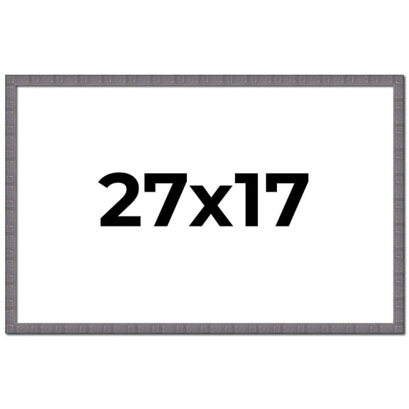 27x17 Frame Slate Blue Distressed Rustic Solid Wood Picture Frame | 0.75 Inch Moulding Width |