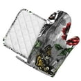 thumbnail image 2 of Kll Skulls Roses Oven Gloves And Pot Holders Grill Gloves - Oven Gloves And Pot Holders, Non-Slip Cooking Gloves With Recycled Pads, 2 of 9
