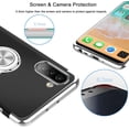 thumbnail image 4 of Case for Samsung Galaxy Note 10 Case 6.3" Clear Back Soft TPU Silicone Ring Holder Gel Bumper Thin Transparent Scratch Resistant Kickstand Protective Case - Silver, 4 of 13