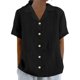 thumbnail image 1 of Blusa informal con botones y cuello de encaje para mujer: camisa elegante y versátil para el día a día, fácil de cuidar y lavable a máquina., 1 of 5