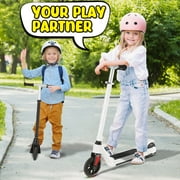 SANOPY Electric Scooter for Kids Ages 6-8, 10 mph, 50 mins Ride Time, 120W Motor, Adjustable Speed & Height, Colorful Lights, LED Display, Foldable Kids Electric Scooter