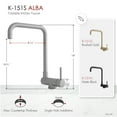 thumbnail image 4 of Stylish 14" Ht Single Handle Brushed Stainless Steel Pull Down Folding Kitchen Faucet K-151S, 4 of 11