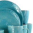 thumbnail image 6 of Elama Aqua Lily 16 Piece Luxurious Stoneware Dinnerware with Complete Setting for 4, 6 of 7