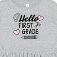 thumbnail image 4 of Inktastic Hello 1st Grade with Hearts and School Supplies Girls Toddler Dress, 4 of 5