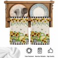 thumbnail image 5 of Sunflowers Kitchen Towels Set of 3, Spring Farmhouse Vintage Truck Leaf Black Plaid Absorbent Dish Towels for Kitchen, Microfiber Hand Towel, Quick Drying Tea Towel for Cleaning Decorative Dishcloths, 5 of 7