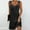 Black, variant on GaThRRgYP Women's Boho Tiered Short Sleeve Dress,Women's Printed Round Neck Casual Sleeveless Suspender Dress