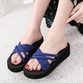 thumbnail image 5 of NOKIO Womens Platform Sandals with Arch Support Women Summer Breathable Open Toe Fashion Non-Slip Wedge Slippers Beach Shoes Women's Comfort Slides EVA Flat Sandals, 5 of 9